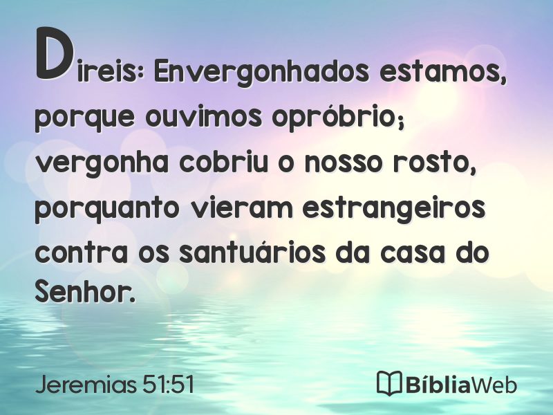 Jeremias 51:51 em imagem para compartilhar