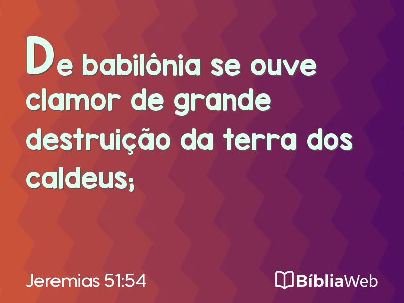 Jeremias 51:54 em imagem para compartilhar