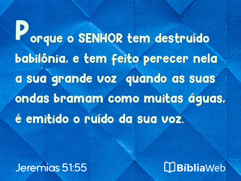 Jeremias 51:55 em imagem para compartilhar