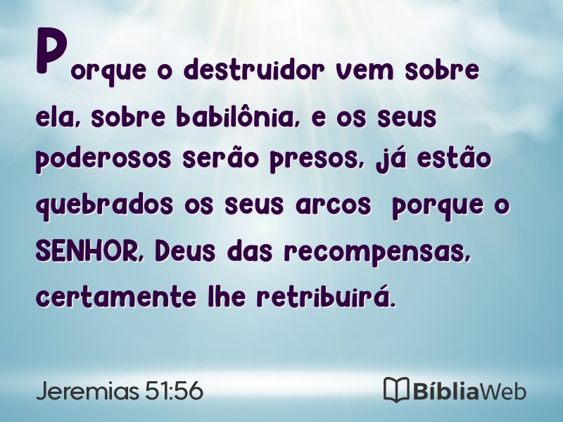 Jeremias 51:56 em imagem para compartilhar