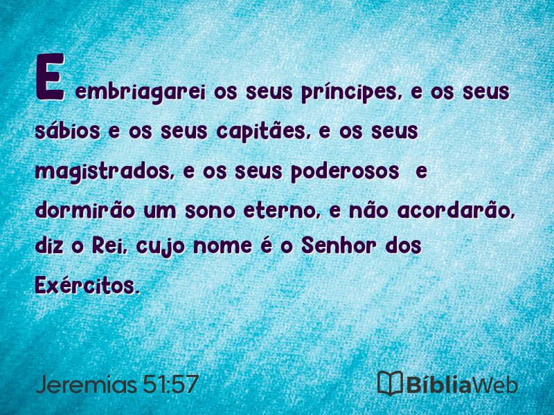 Jeremias 51:57 em imagem para compartilhar