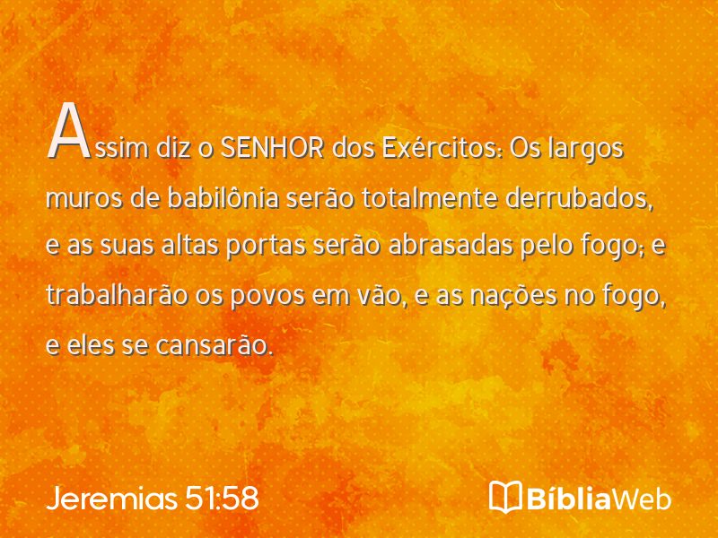 Jeremias 51:58 em imagem para compartilhar