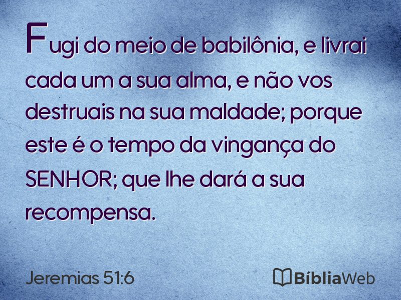 Jeremias 51:6 em imagem para compartilhar