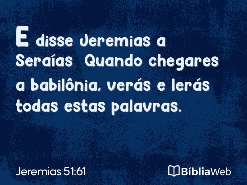Jeremias 51:61 em imagem para compartilhar