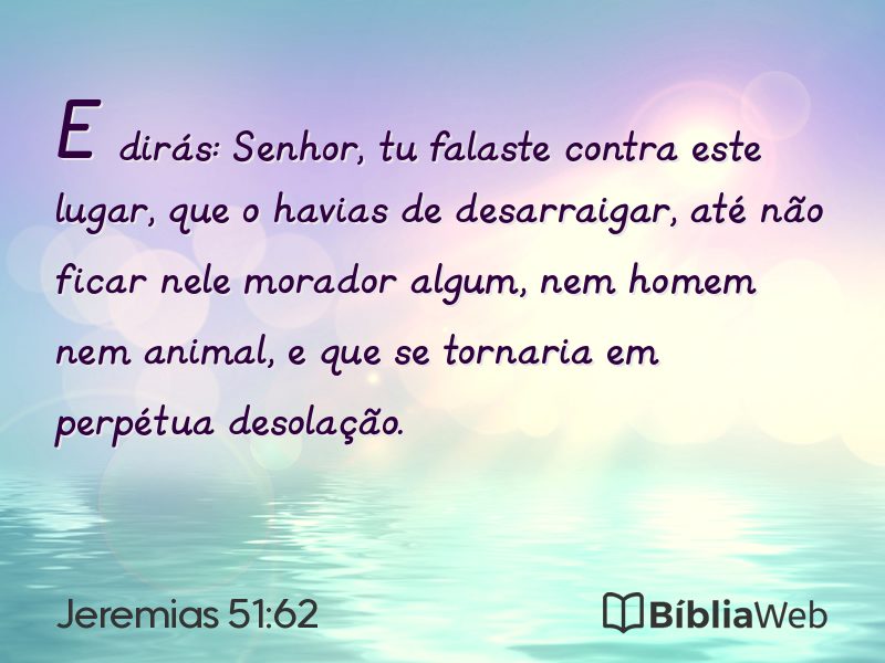 Jeremias 51:62 em imagem para compartilhar