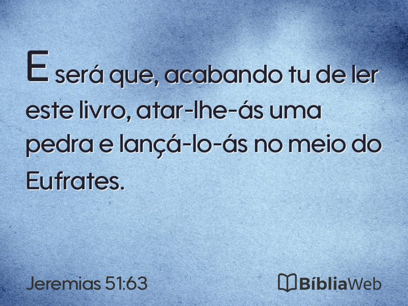 Jeremias 51:63 em imagem para compartilhar