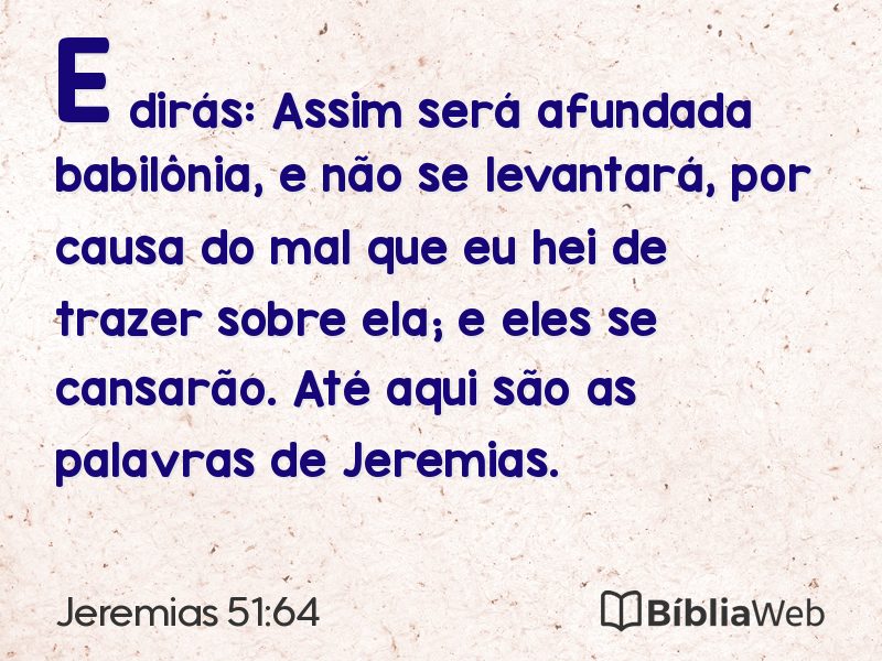 Jeremias 51:64 em imagem para compartilhar