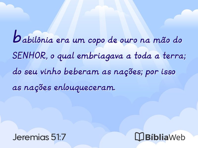 Jeremias 51:7 em imagem para compartilhar