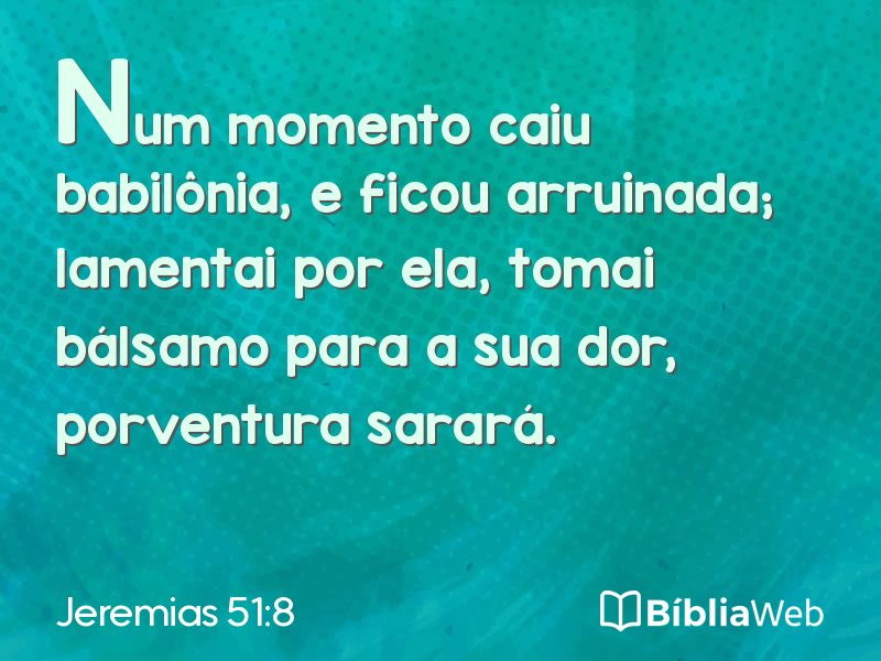 Jeremias 51:8 em imagem para compartilhar