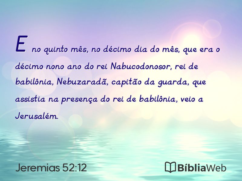 Jeremias 52:12 em imagem para compartilhar