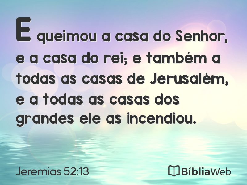 Jeremias 52:13 em imagem para compartilhar