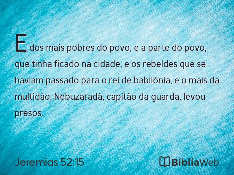 Jeremias 52:15 em imagem para compartilhar