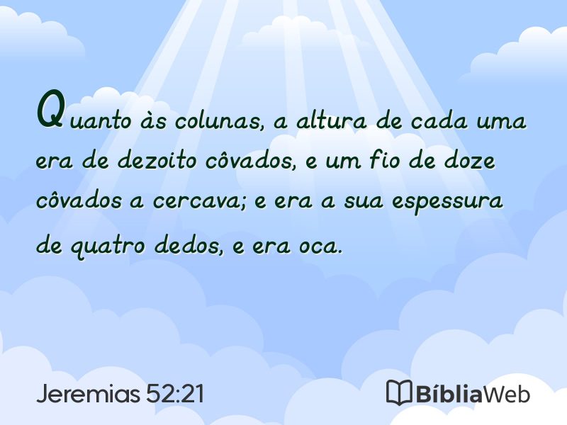 Jeremias 52:21 em imagem para compartilhar