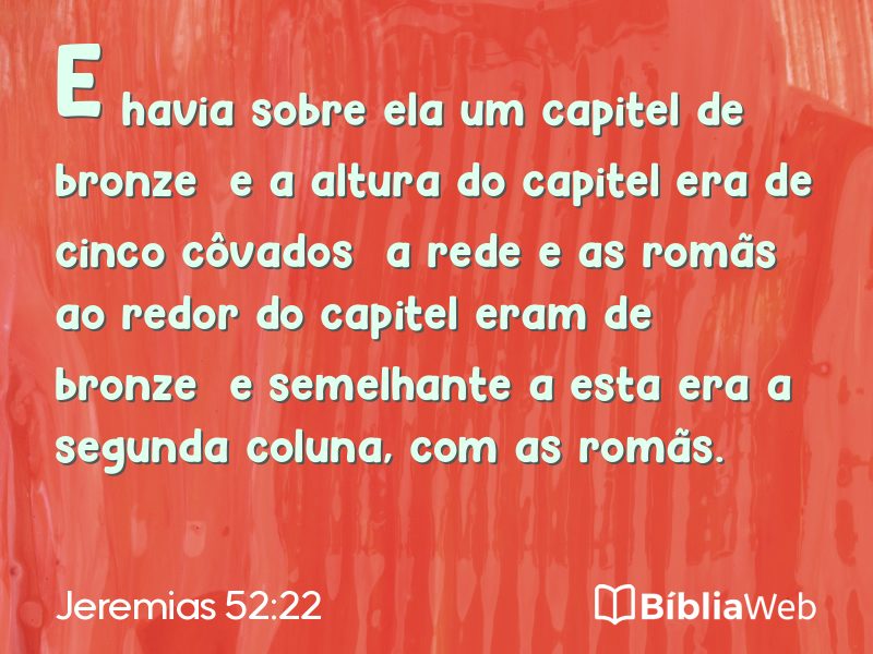 Jeremias 52:22 em imagem para compartilhar