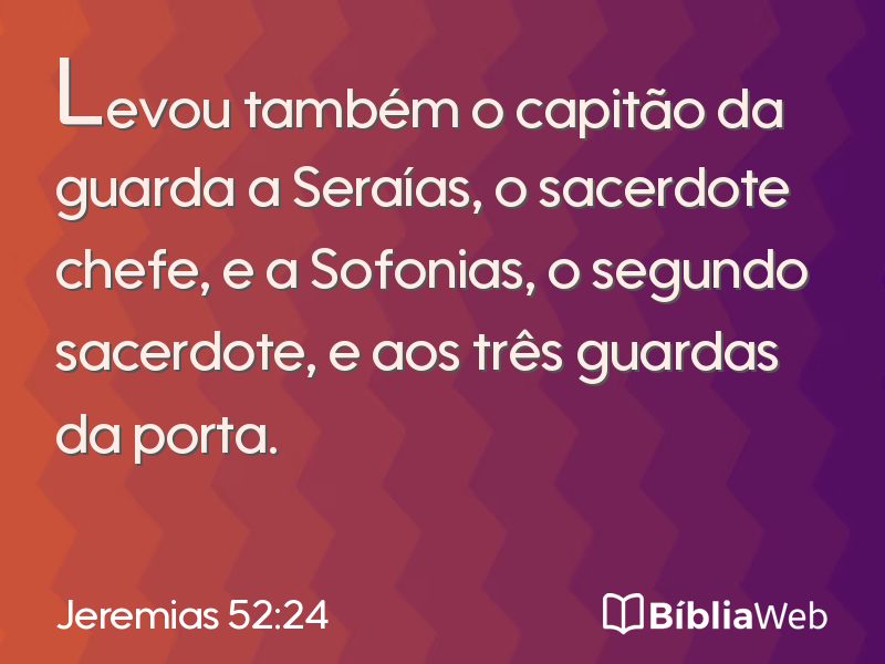 Jeremias 52:24 em imagem para compartilhar