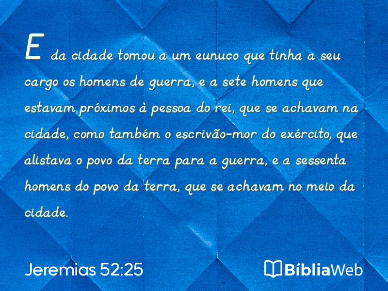 Jeremias 52:25 em imagem para compartilhar