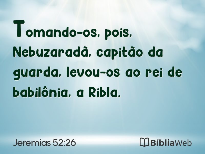 Jeremias 52:26 em imagem para compartilhar