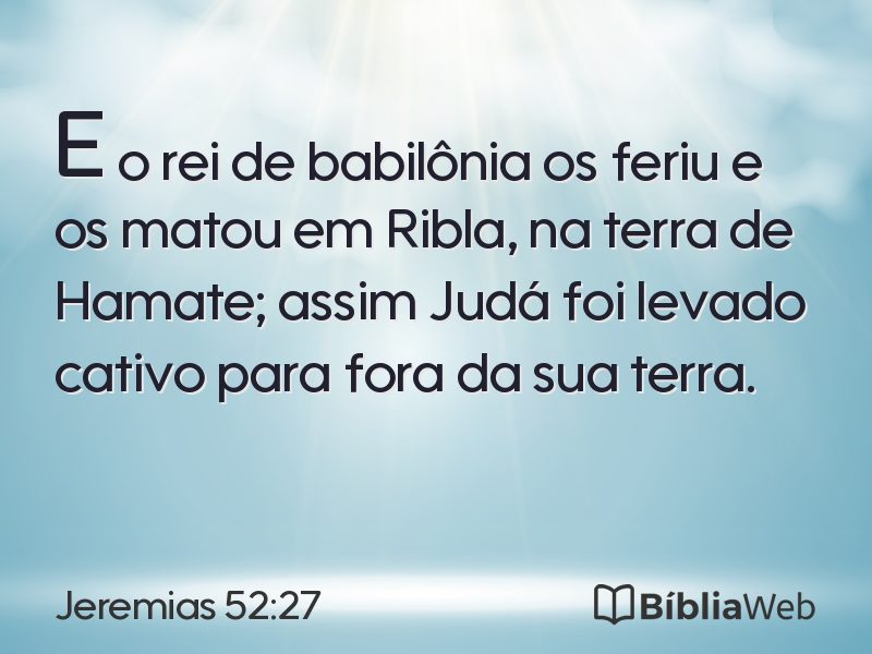 Jeremias 52:27 em imagem para compartilhar