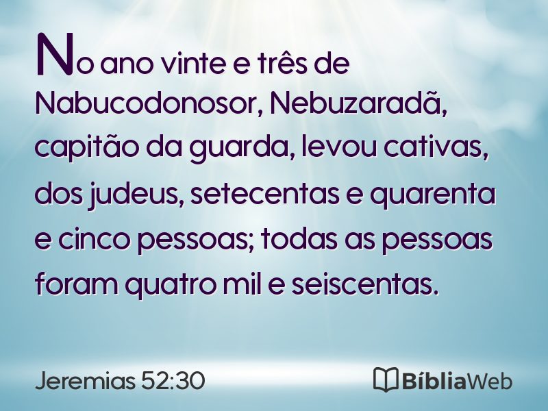 Jeremias 52:30 em imagem para compartilhar