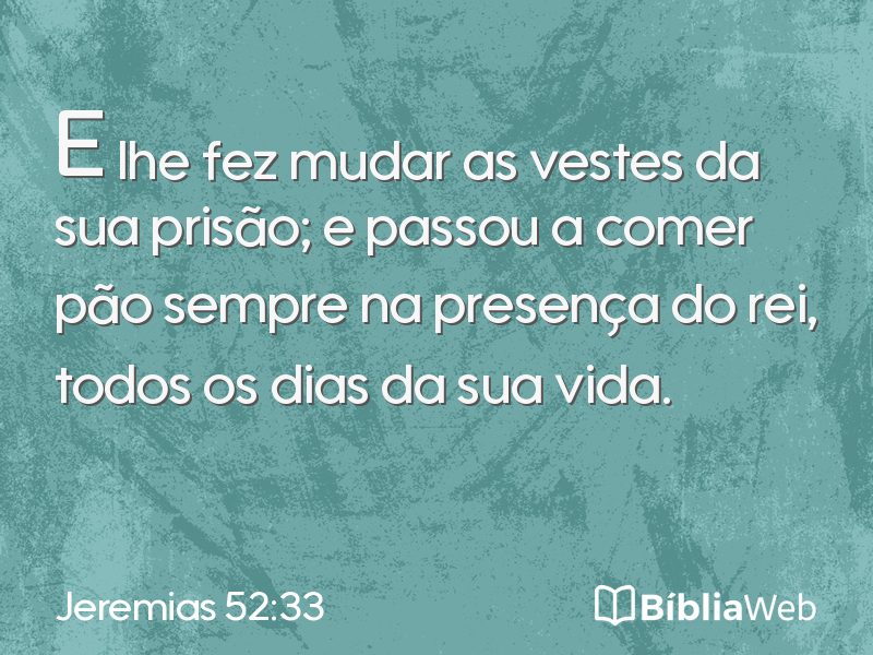 Jeremias 52:33 em imagem para compartilhar