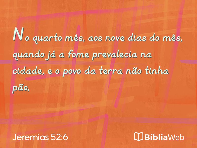 Jeremias 52:6 em imagem para compartilhar