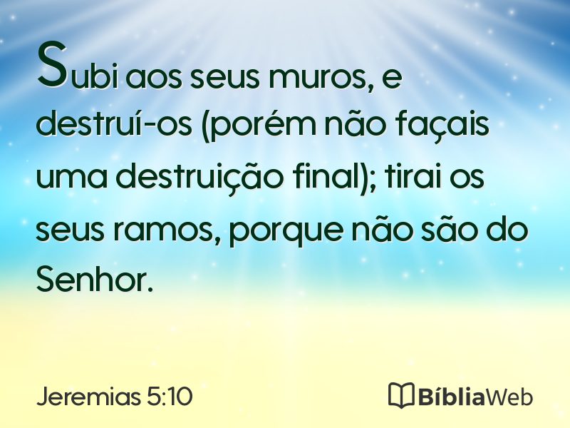 Jeremias 5:10 em imagem para compartilhar