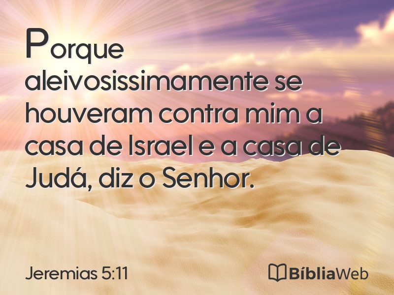Jeremias 5:11 em imagem para compartilhar
