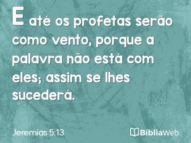Jeremias 5:13 em imagem para compartilhar