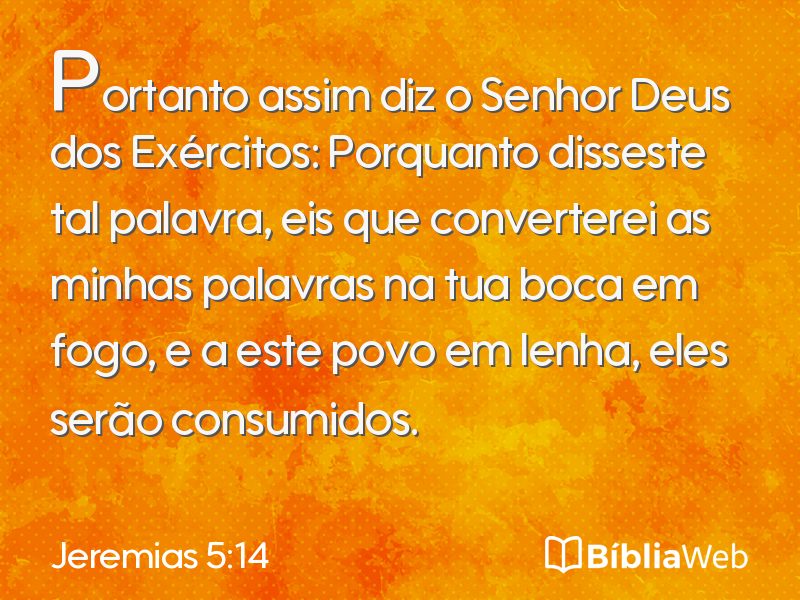 Jeremias 5:14 em imagem para compartilhar