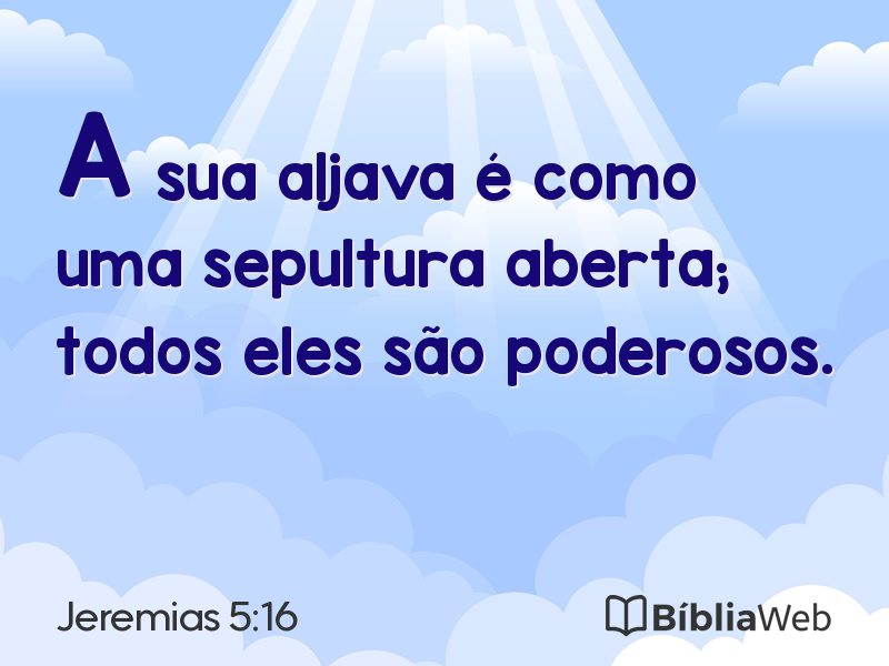 Jeremias 5:16 em imagem para compartilhar