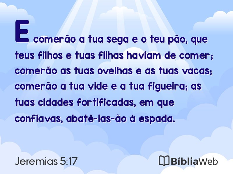Jeremias 5:17 em imagem para compartilhar