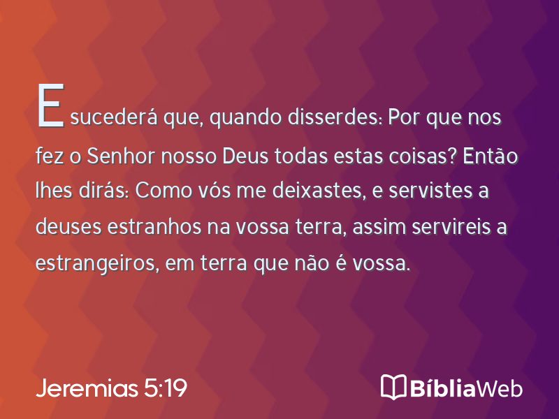 Jeremias 5:19 em imagem para compartilhar