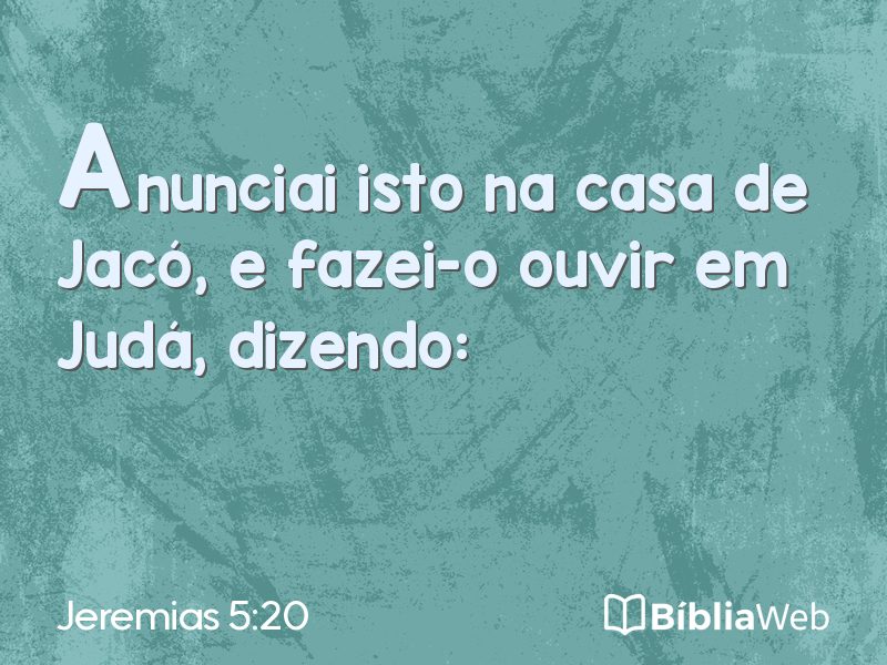 Jeremias 5:20 em imagem para compartilhar