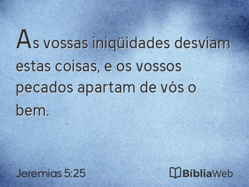 Jeremias 5:25 em imagem para compartilhar