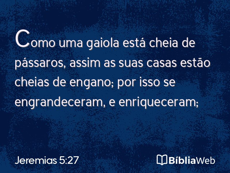 Jeremias 5:27 em imagem para compartilhar