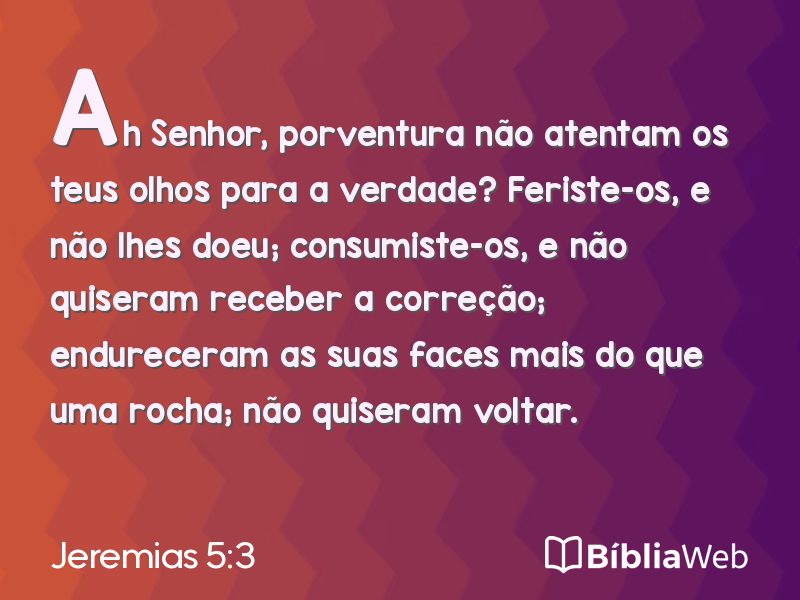 Jeremias 5:3 em imagem para compartilhar