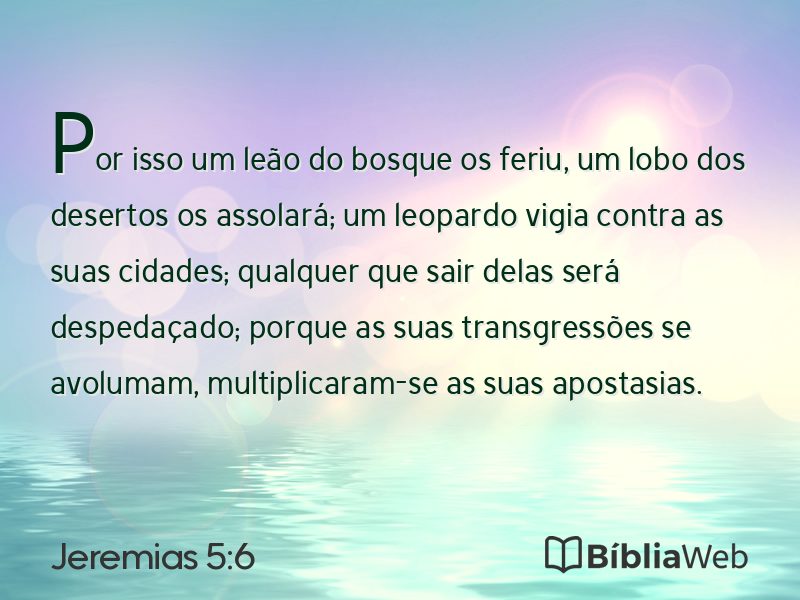 Jeremias 5:6 em imagem para compartilhar