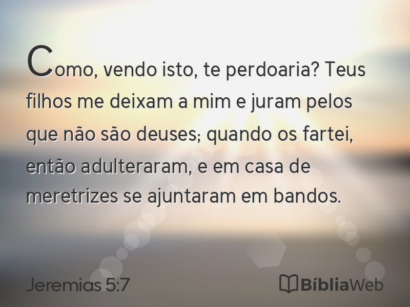 Jeremias 5:7 em imagem para compartilhar