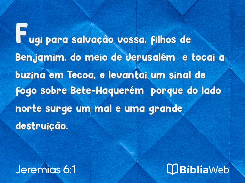 Jeremias 6:1 em imagem para compartilhar