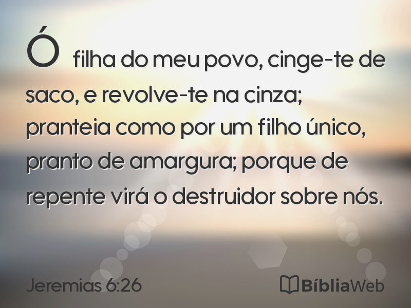 Jeremias 6:26 em imagem para compartilhar