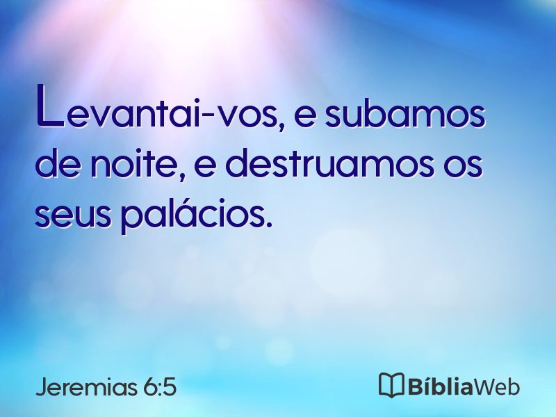 Jeremias 6:5 em imagem para compartilhar