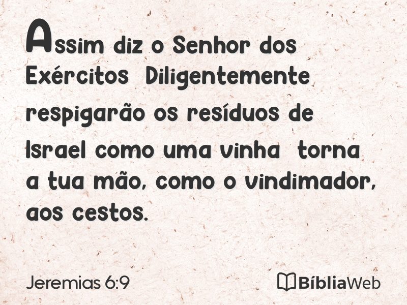 Jeremias 6:9 em imagem para compartilhar