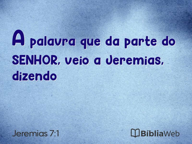 Jeremias 7:1 em imagem para compartilhar