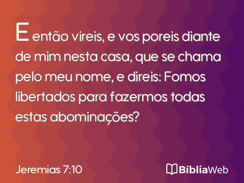 Jeremias 7:10 em imagem para compartilhar