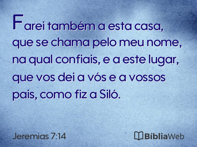 Jeremias 7:14 em imagem para compartilhar