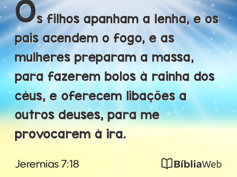 Jeremias 7:18 em imagem para compartilhar