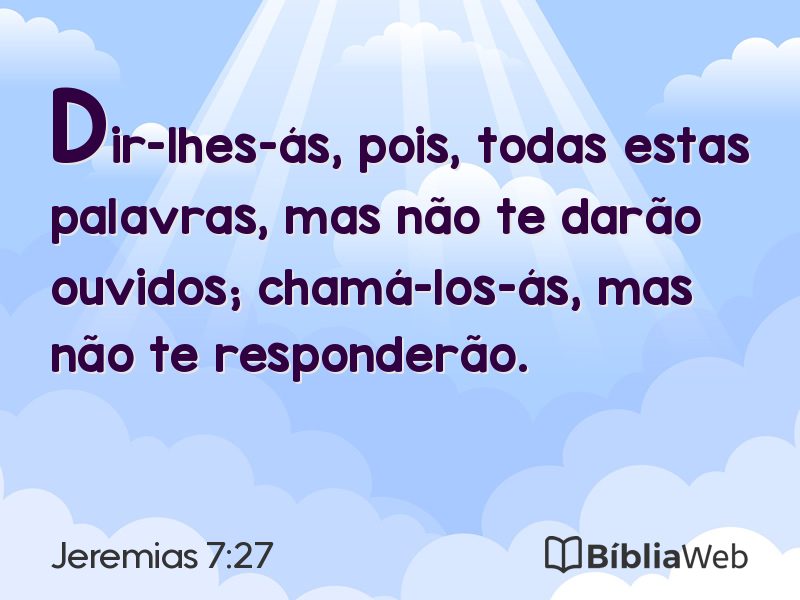 Jeremias 7:27 em imagem para compartilhar
