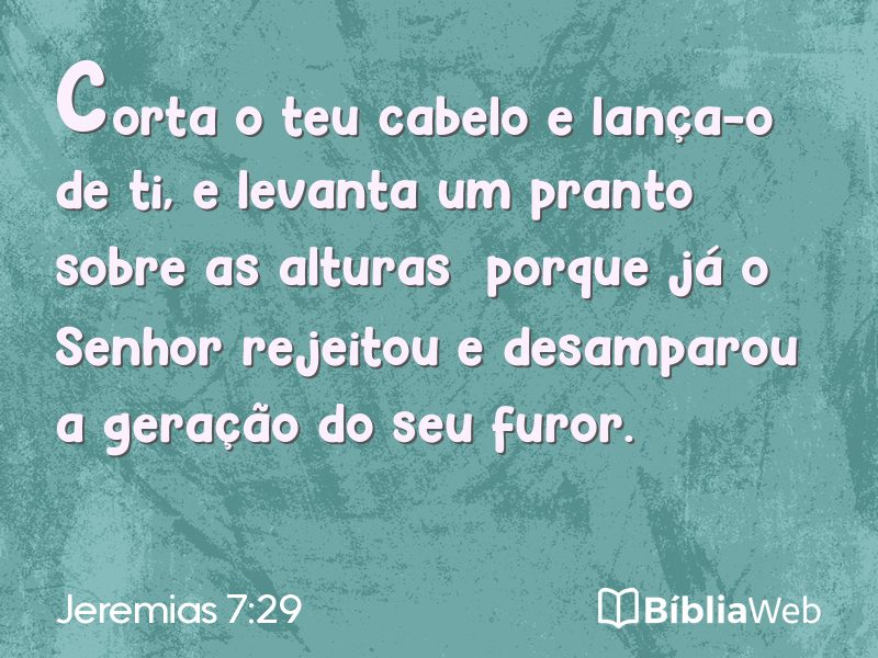 Jeremias 7:29 em imagem para compartilhar