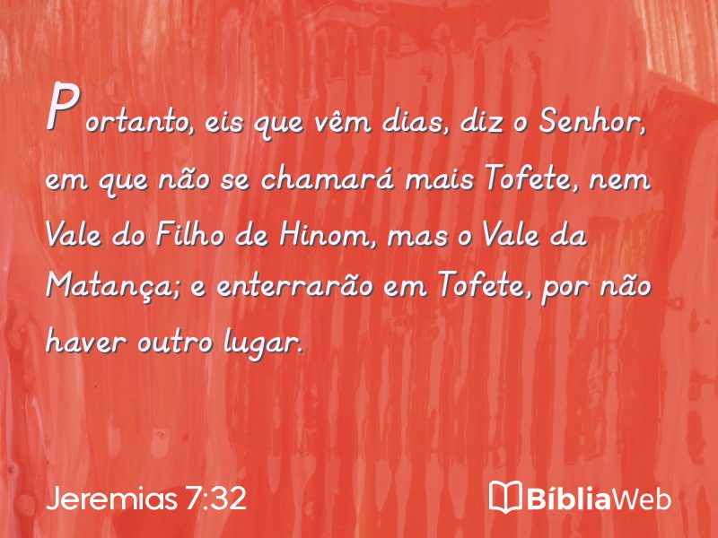 Jeremias 7:32 em imagem para compartilhar