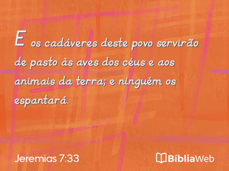 Jeremias 7:33 em imagem para compartilhar